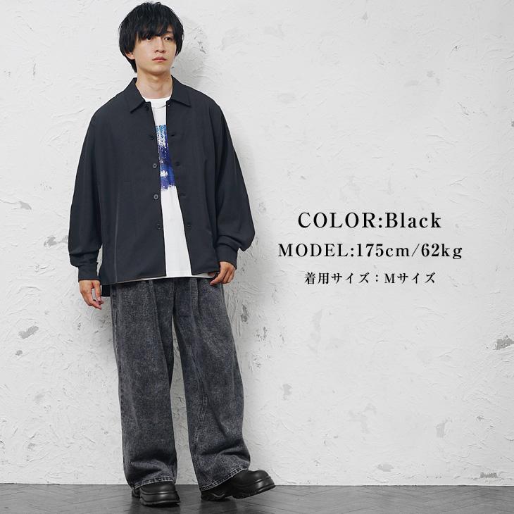 WAX ブラック 長袖シャツジャケット　L シャツジャケット シャツ レディース アウター 長袖 送料無料・メール