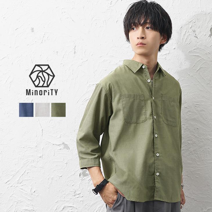 MinoriTY（マイノリティ） オーバーサイズ シャツ メンズ 7分袖