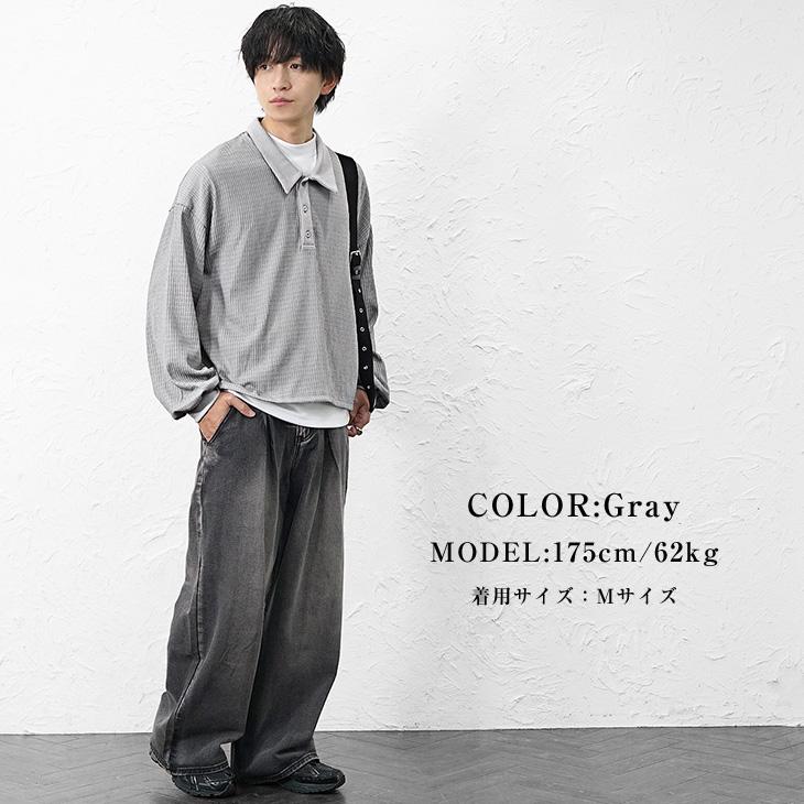 MinoriTY（マイノリティ） オーバーサイズ ポロシャツ メンズ 長袖