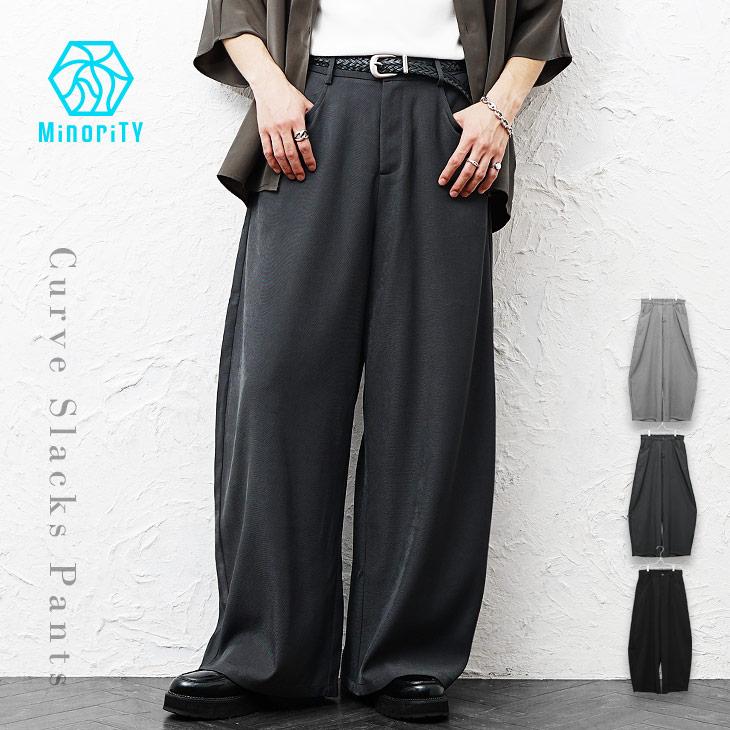 MinoriTY（マイノリティ） スラックス メンズ ワイドパンツ カーブ