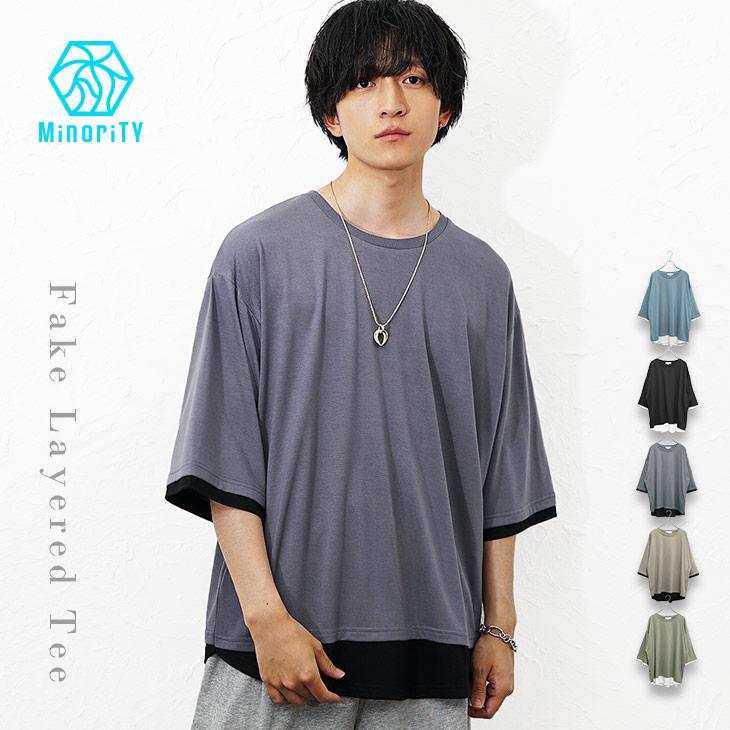 MinoriTY（マイノリティ） Tシャツ メンズ 半袖 フェイクレイヤード