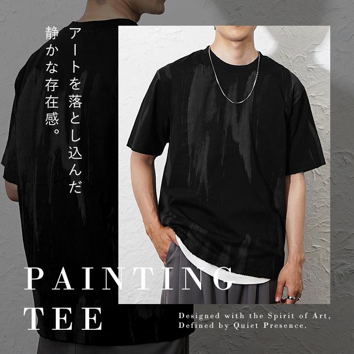 フェード加工 半袖Tシャツ ブラック Mサイズ MinoriTY（マイノリティ） Tシャツ 半袖 カジュアル アート風 半袖T