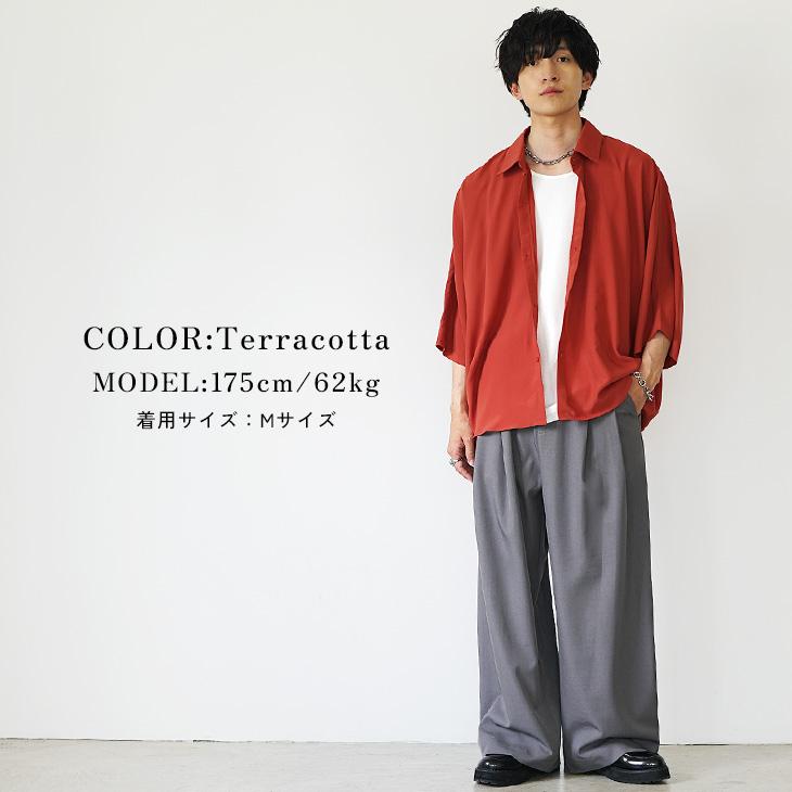 【美品】MECRE　ドロストオーバーサイズシャツ ビッグシルエット きれいめ MinoriTY（マイノリティ） オーバーサイズ 半袖シャツ メンズ ビッグ