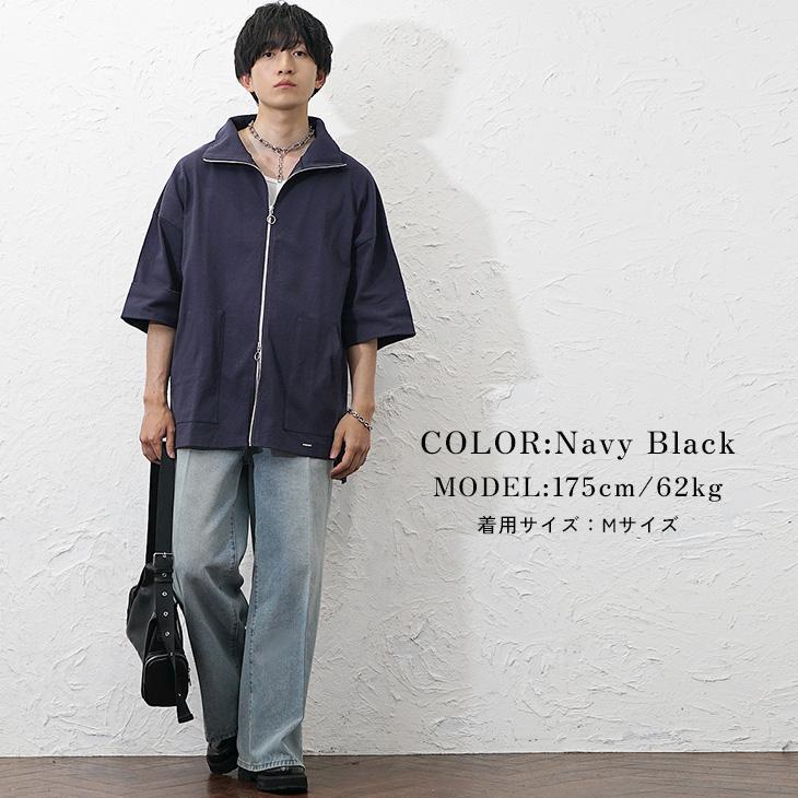 MinoriTY（マイノリティ） オーバーサイズ パーカー ジップ 5分袖