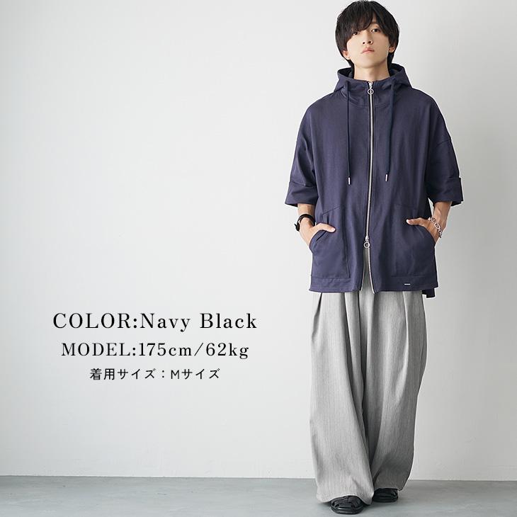 MinoriTY（マイノリティ） オーバーサイズ パーカー 5分袖 メンズ