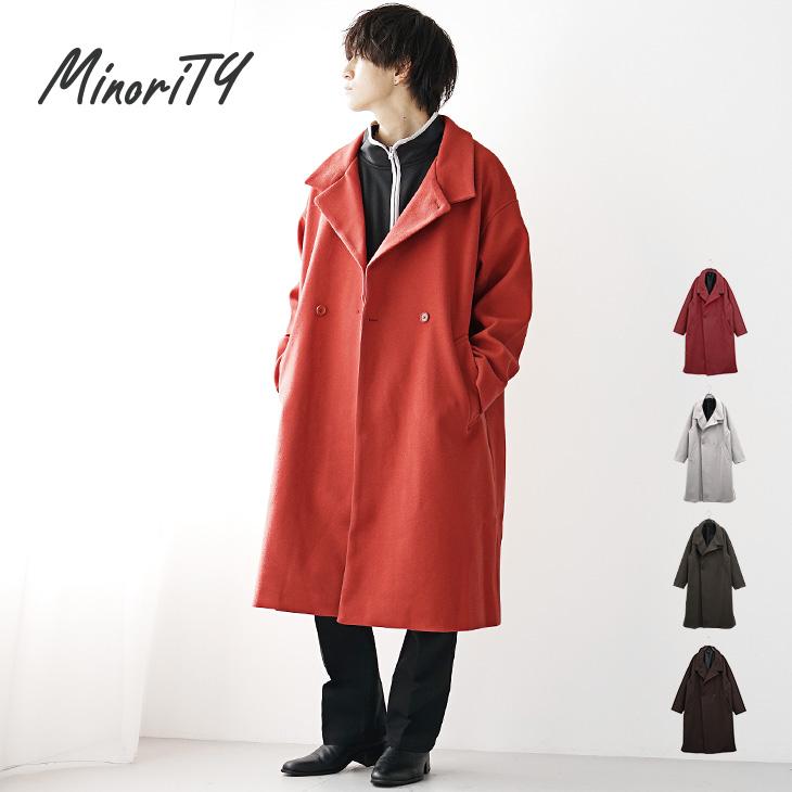 MinoriTY オーバーサイズ チェスターコート メンズ ロングコート MinoriTY オーバーサイズ チェスターコート メンズ ロングコート