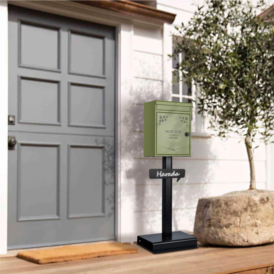 【新品】ポスト 置き型 スタンド モダン 郵便受け 郵便ポスト ダイヤル鍵付き 楽天市場】スタンドポスト ダイヤルロック式 36cm幅 郵便ポスト グレー