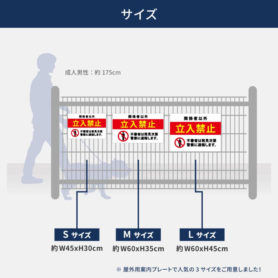 立入禁止】注意看板 看板 サイズ選べる 長方形 横看板オーダー 屋外用
