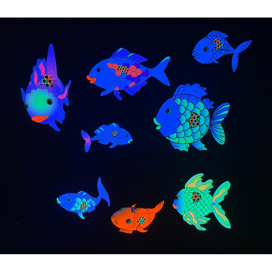 ブラックライトパネルシアター用 にじいろのさかな【マーカス