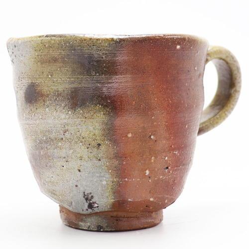 備前焼 コーヒーカップ＆ソーサセット 作家 石田育男 bizen