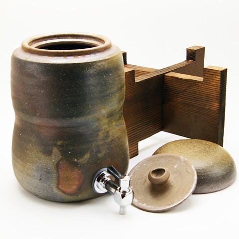 備前焼 焼酎サーバー 備前焼 焼酎サーバー 台付き 陶器 抹茶やお茶と