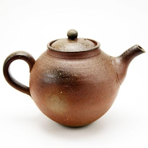 備前焼 ティーポット 後手 急須 陶器 : 抹茶やお茶と茶道具の茶 備前焼 ティーポット 後手 急須 陶器 : 抹茶やお茶と茶道具の茶