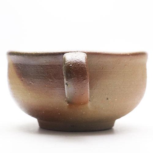 しろくま___グリザイユ カフェオレボウル トランスファーウエア/K275 備前焼 カフェオレボウル スープカップ 陶器 bizen-yunomi
