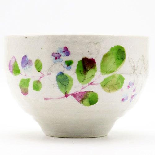 野点用抹茶碗 草花 ミニ抹茶茶碗 茶道具 陶磁器 茶の湯用品 お点前用