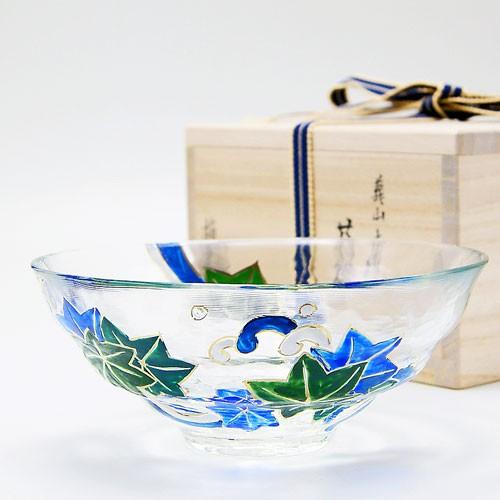 抹茶碗 義山平茶碗 「青楓に流水」 福沢梢作 夏物 茶道具 : 抹茶やお茶