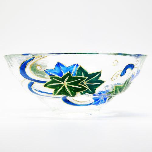 抹茶碗 義山平茶碗 「青楓に流水」 福沢梢作 夏物 茶道具 : 抹茶やお茶