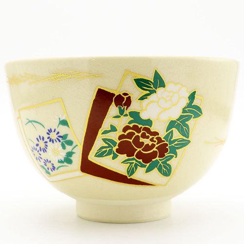 抹茶茶碗 色紙 通年物 茶の湯 お稽古用 茶道具 陶磁器 茶の湯用品 抹茶