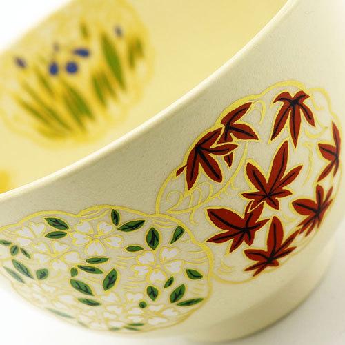 抹茶茶碗 花丸 通年物 茶の湯 お稽古用 茶道具 陶磁器 茶の湯用品 抹茶