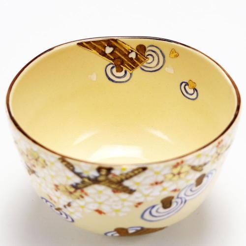 抹茶碗 桜橋 春物 鈴木一点作 木箱入り 茶道具 茶器 茶道具類 茶の湯