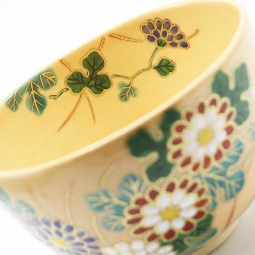 抹茶碗 色絵茶碗 「菊」 木箱入り 秋物 作家 鈴木一点 作 茶器 抹茶碗 色絵茶碗 「菊」 木箱入り 秋物 作家 鈴木一点 作 茶器