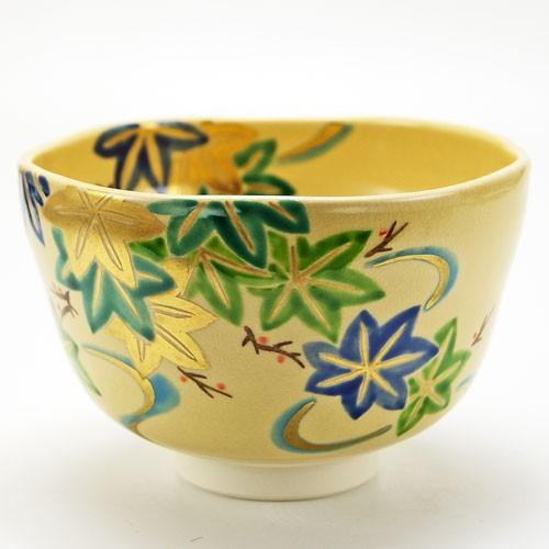 抹茶碗 青楓 夏物 鈴木一点 作 木箱入り 茶道具 陶磁器 茶の湯用品