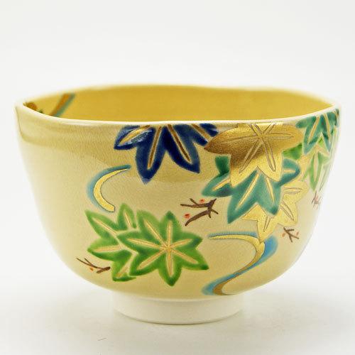 抹茶碗 青楓 夏物 鈴木一点 作 木箱入り 茶道具 陶磁器 茶の湯用品