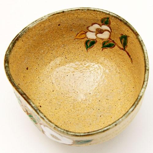 抹茶茶碗 椿絵 冬物 中村良二作 茶道具 陶磁器 茶の湯用品 お点前用