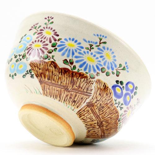 抹茶茶碗 菊籠絵 秋物 茶道具 陶磁器 茶の湯用品 お点前用 : 抹茶や