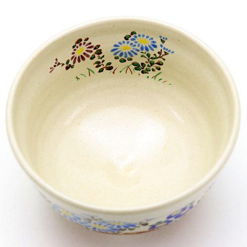 抹茶茶碗 菊籠絵 秋物 茶道具 陶磁器 茶の湯用品 お点前用 : 抹茶や