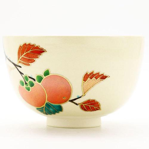 抹茶茶碗 柿 志峰 作 秋物 茶道具 陶磁器 茶の湯用品 お点前用 : 抹茶