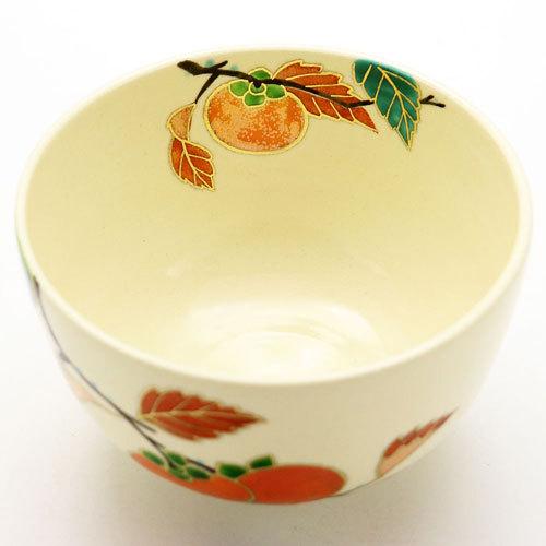 抹茶茶碗 柿 志峰 作 秋物 茶道具 陶磁器 茶の湯用品 お点前用 : 抹茶