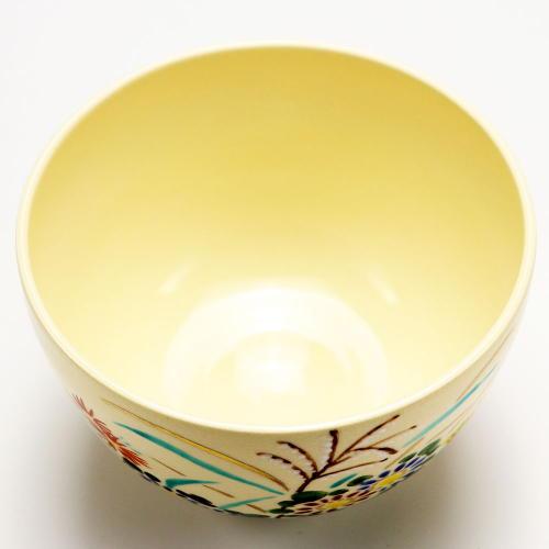 抹茶茶碗 色絵 秋草 志峰作 秋物 茶道具 陶磁器 茶の湯用品