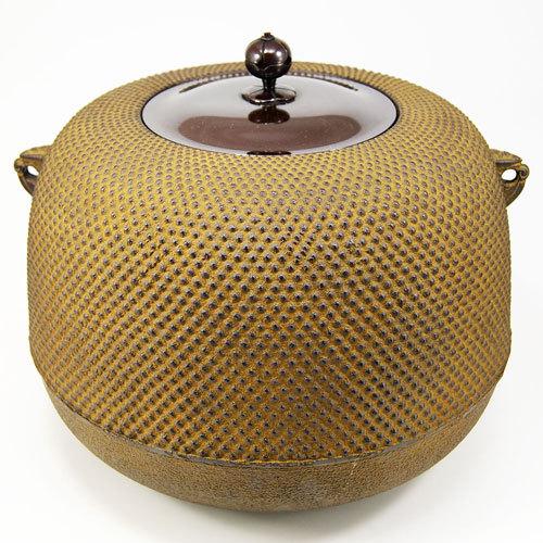 炉釜 百会霰釜 ひゃっかいあられがま 利休好写 茶道具 茶の湯用品 抹茶 