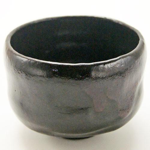 抹茶碗 黒楽茶碗 佐々木松楽 作 通年物 茶道具 陶磁器 茶の湯用品 抹茶