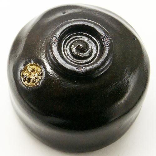 抹茶碗 黒楽茶碗 佐々木松楽 作 通年物 茶道具 陶磁器 茶の湯用品 抹茶