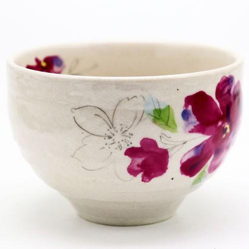 茶道具 抹茶茶碗 浮彫 菊 流水 今岡三四郎作 重陽の節句 茶道 茶道具 抹茶茶碗 浮彫 菊 流水 今岡三四郎作 重陽の節句 茶道