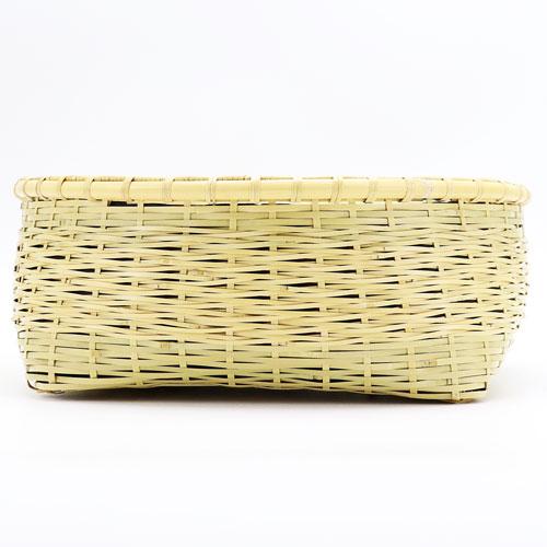 松葉編炭取 風炉用 松本頌竹作 炭斗 炭道具 竹製 茶道具 茶の湯用品