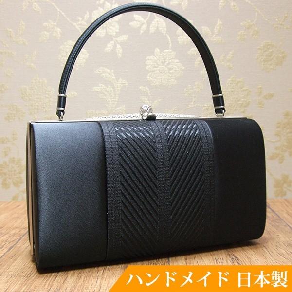 フォーマルバッグ 黒 葬儀 結婚式 入学式 卒業式 お受験 日本製 ブラックフォーマルバッグ MINOTOFU bfc02