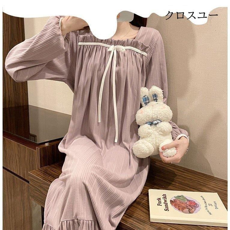 流行のアイテム パジャマ ルームウェア レディース 春秋 長袖 綿