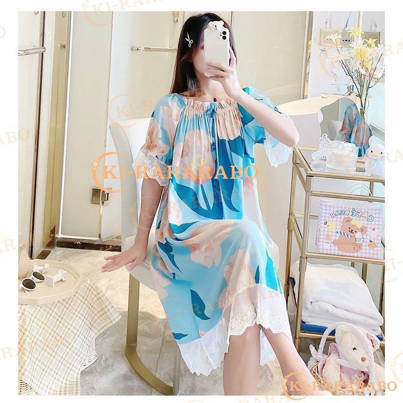 お値下げ]HANRO ハンロ パジャマ ルームウェア 花柄 レース | www