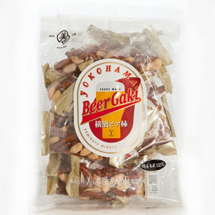 大容量205g【横濱ビア柿（お土産店パッケージ）】 ビール専用あられ