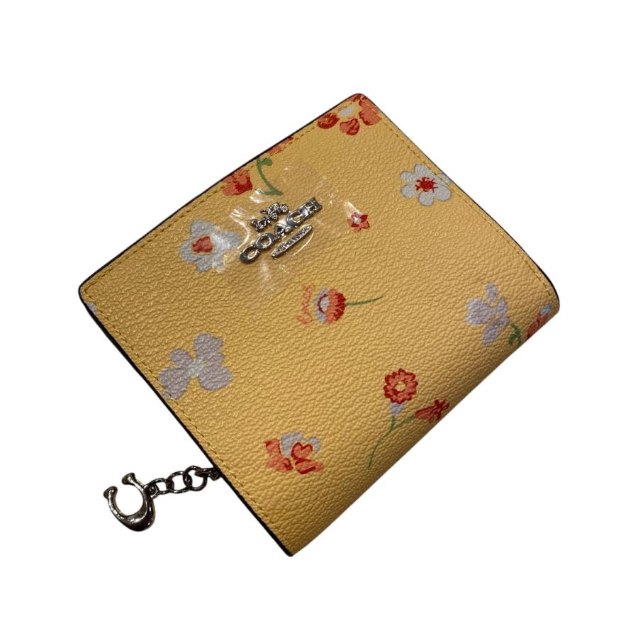 コーチ COACH 財布 二つ折り C8703 イエロー系 ミスティカル フローラル プリント PVC レザー ウォレット アウトレット 店頭展示品 感謝セール COACH（コーチ） 財布 二つ折り C8703 イエロー系 ミスティカル