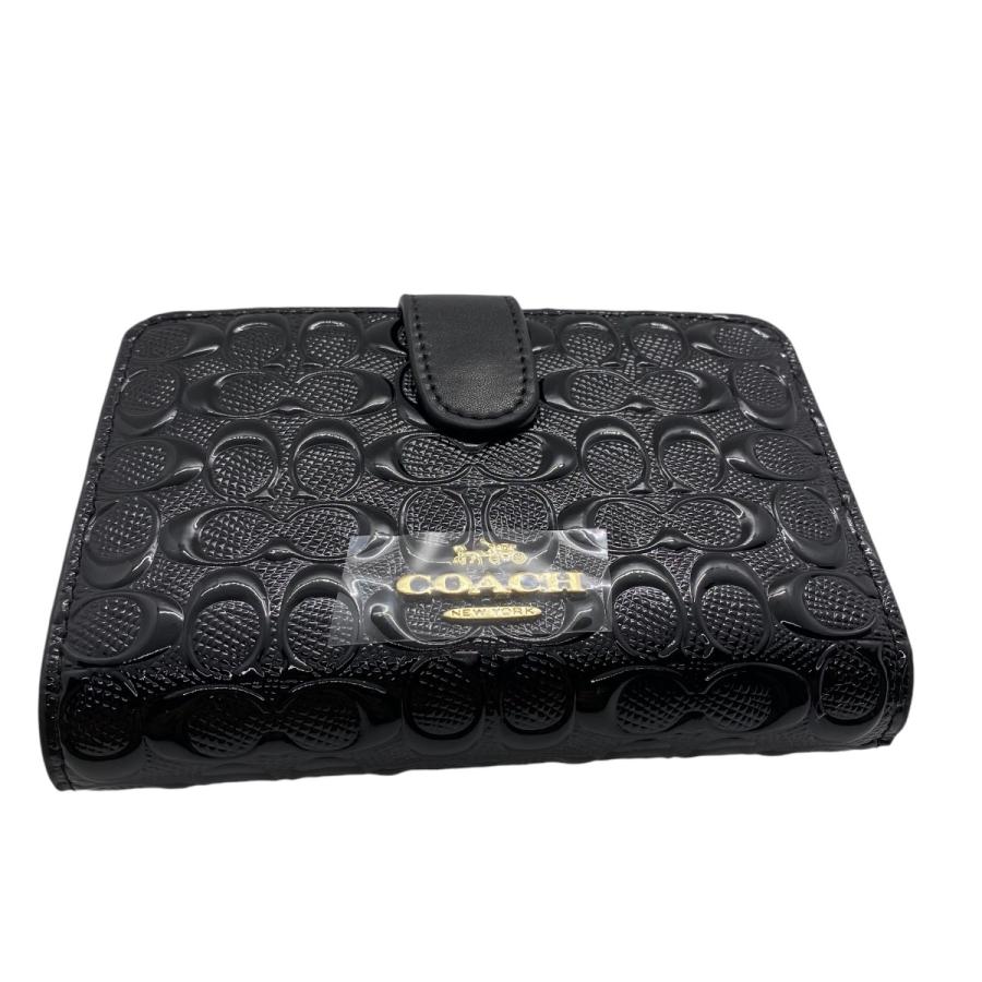 COACH コーチ エンボスパテントレザー 折財布 F25937 COACH コーチ エンボスパテントレザー 折財布 F25937