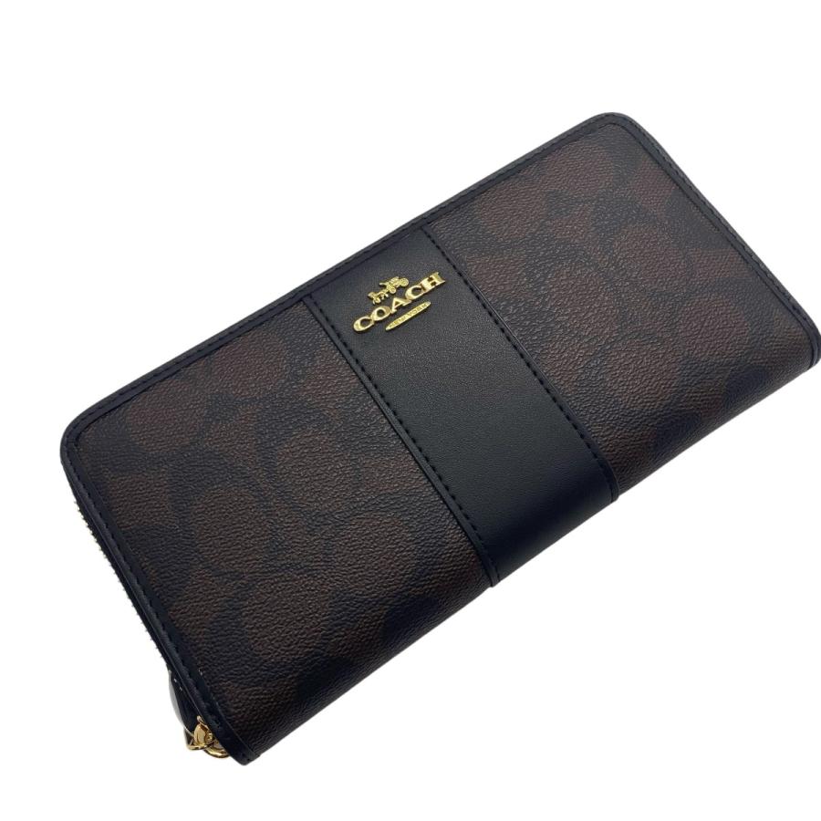 コーチ COACH 長財布 F54630 ブラウン×ブラック ラグジュアリー 