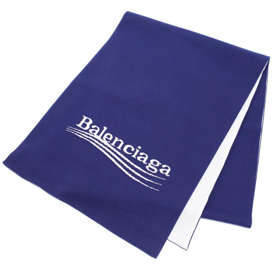 バレンシアガ BALENCIAGA メンズ−マフラー 厚手 621026 T3176 4540 ブルー系の画像