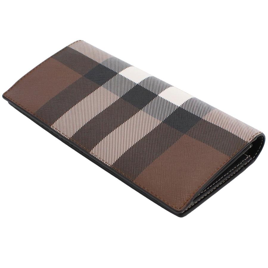 バーバリー BURBERRY 2つ折り長財布 小銭入れ付き ブランド8052803 A8900 ジャイアントチェックDARK BIRCH BROWN ブラウン系 マルチカラー メンズの画像