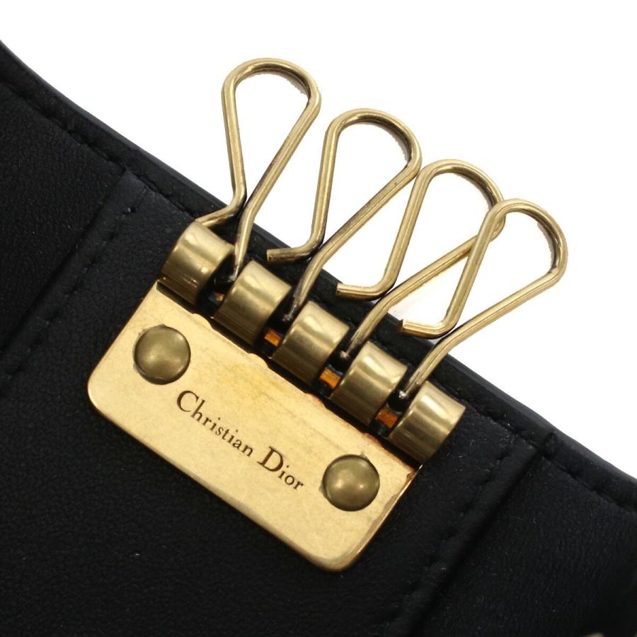 ディオール Christian Dior ４連キーケース ブランド Dロゴ  S5695 CCEH M900 ブラックの画像