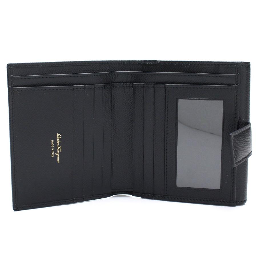 フェラガモ FERRAGAMO 2211 GANCINO CLIP ガンチーノ クリップ Wホック財布 22-C877 0673998 NERO ブラック 新品の画像