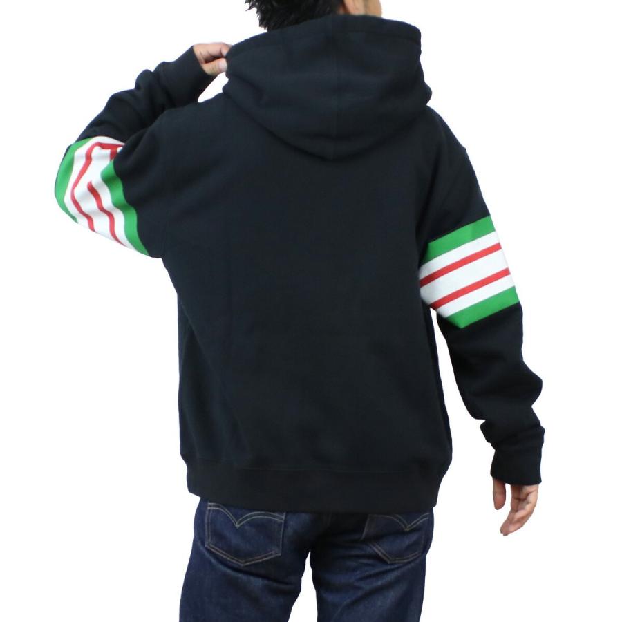 グッチ GUCCI メンズ パーカー ブランド フーディー 646953 XJDAH 1082 ブラック サイズLLの画像