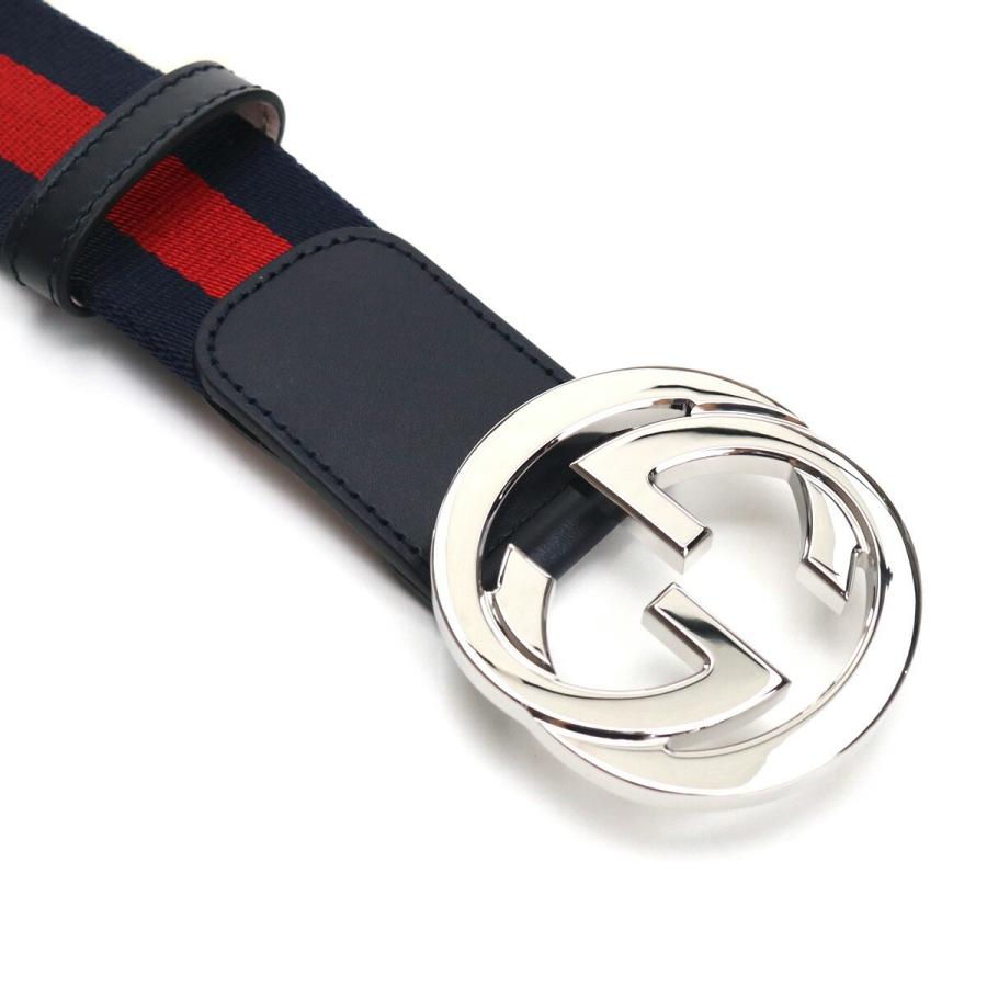 グッチ GUCCI メンズベルト 411924 H917N 8497 ネイビー系  サイズ90の画像